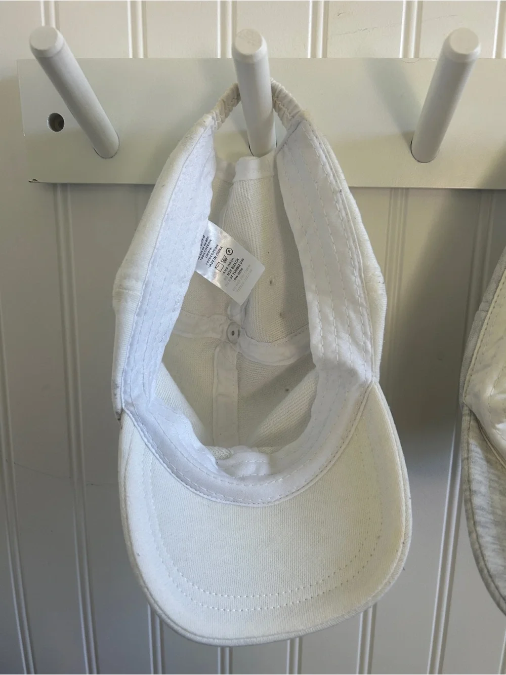 Toddler White and Grey Baseball Cap Set Bear Ear Details -